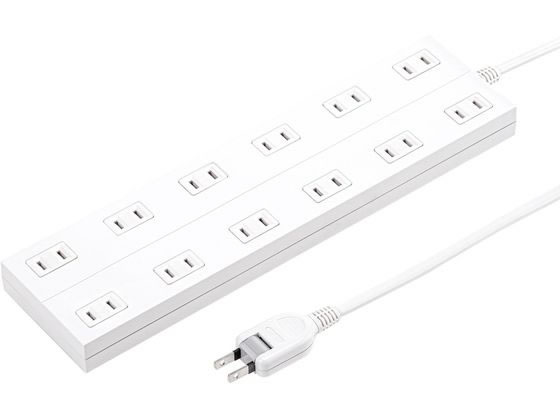 (まとめ) サンワサプライ タップ 2P・3個口 10m TAP-3W10N 1個 〔×3セット〕 延長コード 電源タップ 10m 3P（ピン） 2個口 マグネット ライトグレー