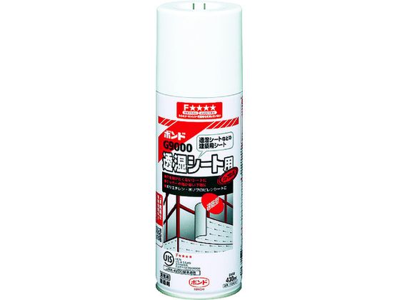 ●型番：64207●色：微濁透明 ●容量（ml）：430 ●標準重ね塗り回数：1〜3回●標準塗布可能面積：3．5［［M2］］ ●JISA5549（造作用接着剤認定品） ●エアゾール缶 ●ガス抜きキャッ