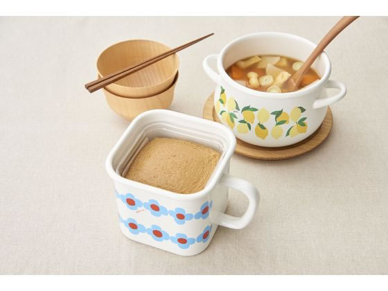 豊琺瑯 Plune. ホーロー マルチスクエアポット 「レモン」 YJ-825 通販