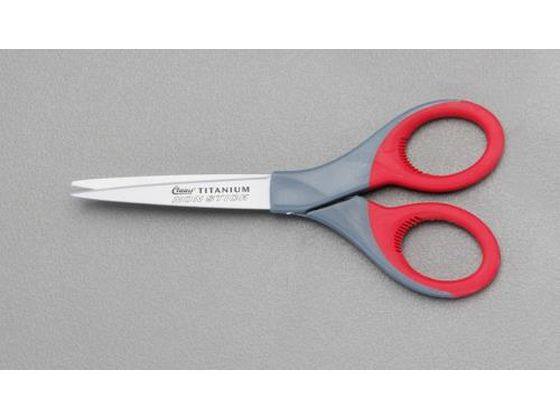 ●刃材質：チタン合金刃物グレード鋼●全長：１８０ｍｍ●刃長：８０ｍｍ●重量：５９ｇ●ストレートタイプのはさみです。●ハンドルの赤い部分はクッション性ビブハンドルの為、滑りにくくなっています。●ステンレ