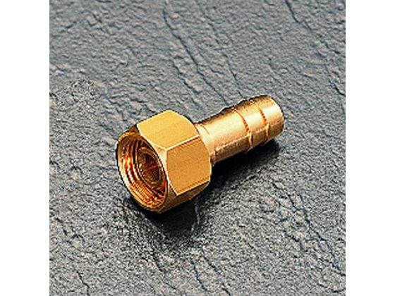 ●アウターコーン付●材質：真鍮●ねじ径：Ｇ（ＰＦ）１／４"●適合ホース内径：１／４"（６ｍｍ）●入数：１個●使用圧力：１．２ＭＰａ