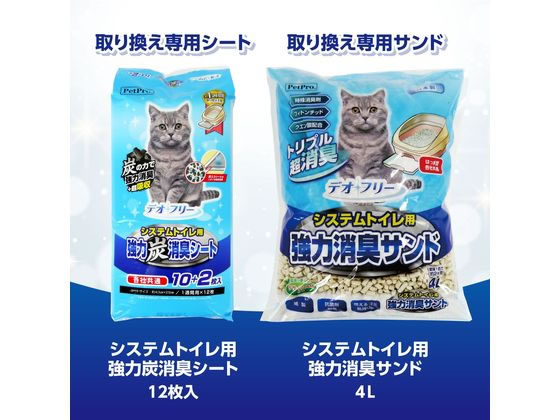 【大特価】猫システムトイレセット PetPro（ペットプロ） 猫用システムトイレセット（システムトイレ本体+