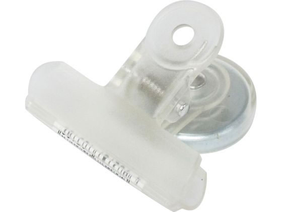 ●寸法：挟み口５０ｍｍ●材質：ＡＢＳ樹脂製クリアクリップ、ステンレススプリング、ヨーク付きマグネット●包装：フックのできるスライドパック●入数：１個●色：クリア●注文単位：１セット（１個入）×５０