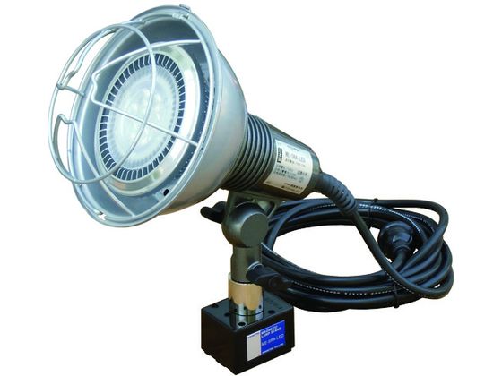 ●型番：ME-5RA-LED●吸着力（N）：1000 ●明るさ（lm）：2400 ●マグネット幅×奥行×高さ（mm）：50．2×66×44 ●全高（mm）：262 ●電源（V）：AC100 ●電球：L