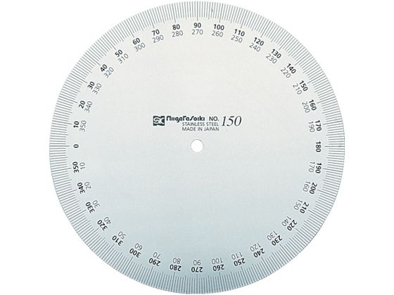 ●型番：PRT193-120●直径（mm）：120 ●厚さ（mm）：1．5 ●目量：1°●表面ステンレス仕上げ●ステンレス（SUS420J2）