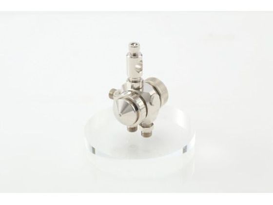 ●型番：TOF-6RB-13●ノズル径（mm）：1．3 ●取付口（エア・液体）：G1／8 ●液体噴出量（ml／min）：0〜360 ●パターン開き（mm）：80●エアホース2本使用 ●マーキング ●ス