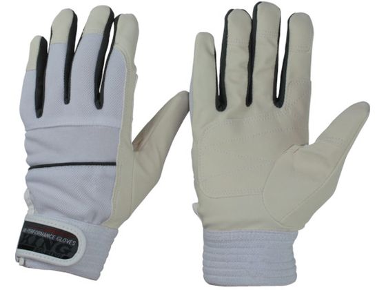 ●型番：K-17-WH/GR-LL●色：ホワイト×グレー ●サイズ：LL ●厚さ（mm）：0．6 ●全長（cm）：22．5 ●手のひら周り（cm）：21．0 ●中指長さ（cm）：9．0●袖口：マジック
