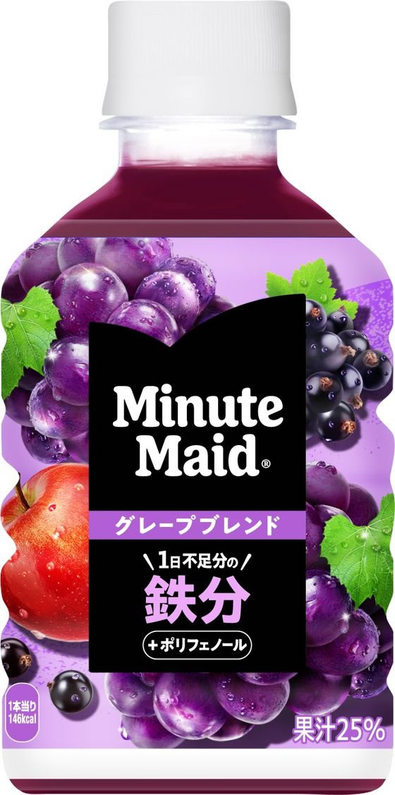 コカ・コーラ ミニッツメイド グレープブレンド 鉄分 280mL 53495 通販