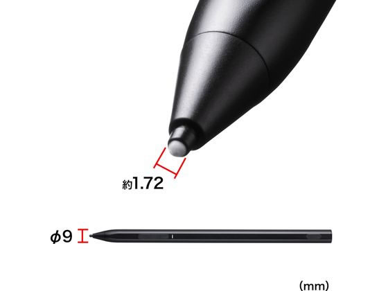 サンワサプライ Surface専用 充電式 極細 タッチペン(ブラック) 通販