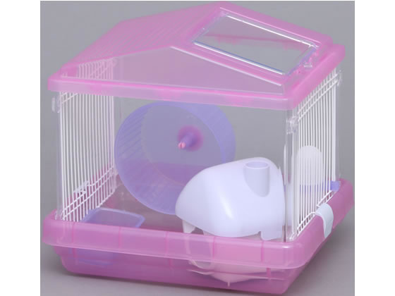 アイリスオーヤマ ハムスターケージ 1階 広々タイプ クリアピンク PHSC