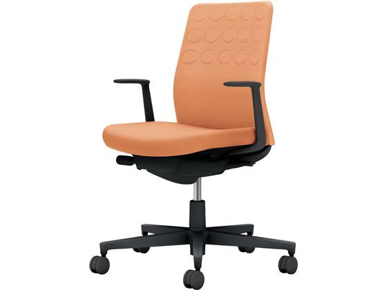 ●品番：Ｃ０３−Ｂ２１０Ｕ−Ｂ０Ｙ０ＹＸ１●カラー：本体／ブラック●カラー：座／ペールテラコッタ、背／ペールテラコッタ●ランバーサポート：なし●外寸法：幅７１０×奥行（脚部除く）５０５×高さ８８５〜９