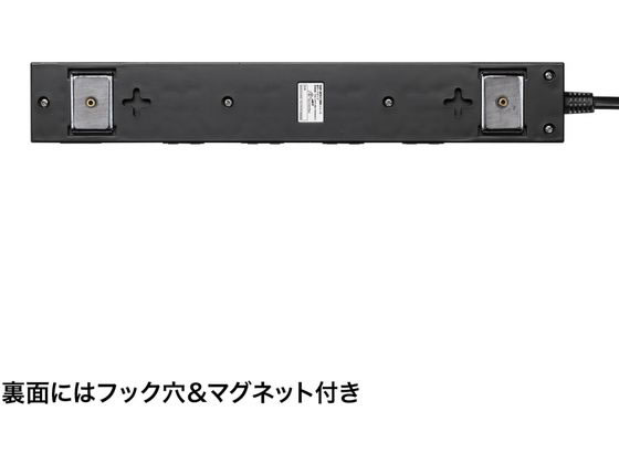 サンワサプライ 雷ガードタップ 10個口 2m 黒 TAP-SP2110N-2BK
