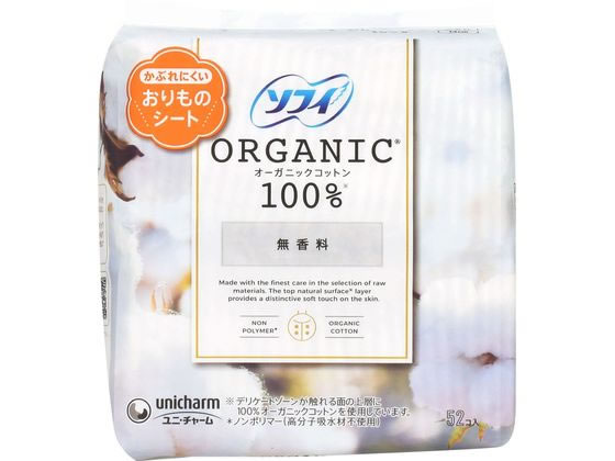 表面材：コットン※表面シート 上層：オーガニックコットン１００％ 下層：コットンＰＥ／ＰＰ １００％●生産国：日本●メーカー：ユニ・チャーム株式会社