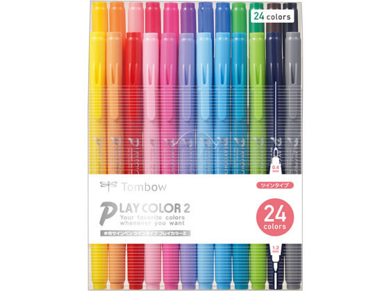 トンボ鉛筆 水性サインペン PLAY COLOR2 24色セット GCB-012 通販