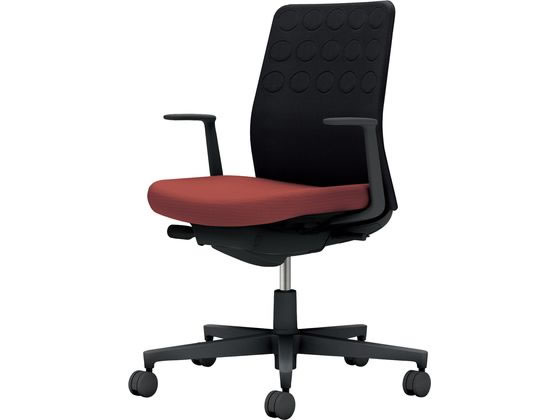 ●品番：Ｃ０３−Ｂ２１０Ｗ−ＢＡＧＢ６Ｘ１●カラー：本体／ブラック●カラー：座／パーシアンレッド、背／ブラック●ランバーサポート：なし●外寸法：幅７１０×奥行（脚部除く）５０５×高さ８８５〜９７５ｍｍ