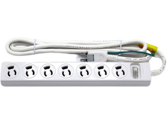 星光商事 ロック式3芯集中スイッチ付き OAタップ SK-7T3L02W