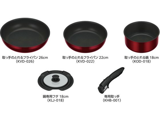 サーモス 取っ手のとれるフライパン5点セット IH・ガス対応 通販