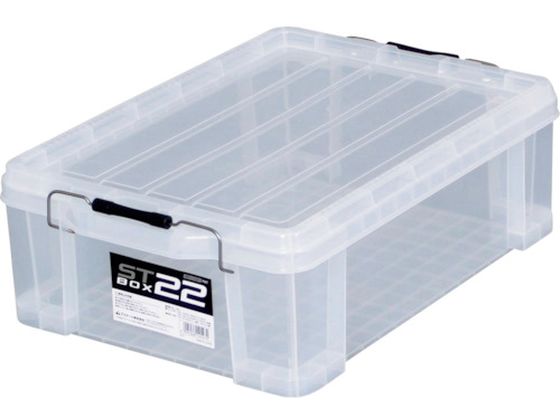 ●型番：ST-22CR●色：クリア ●外形寸法（mm）間口：379 ●外形寸法（mm）奥行：545 ●外形寸法（mm）高さ：178 ●有効内寸（mm）間口：319 ●有効内寸（mm）奥行：449 ●有