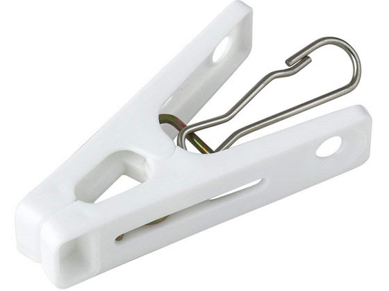 ●本体サイズ： ３．５×１．５×７ｃｍ （１個あたり） ●内容量：１０個●材質：本体：ポリプロピレン、吊り金具：ステンレス鋼線 ●フレームがワイヤー製かパイプ製のハンガー専用 替えピンチ●生産国：中国