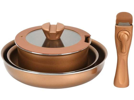 ●サイズ：マルチポット（外径１９５×高さ９０ｍｍ）／フライパン２２ｃｍ（外径２３０×高さ５０ｍｍ）／フライパン２６ｃｍ（外径２７０×高さ６０ｍｍ）／ガラス蓋１８ｃｍ、（外径１９０×高さ４０ｍｍ）／ハン