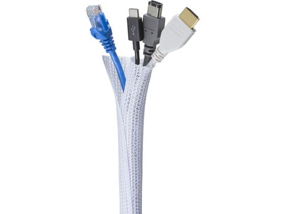 編組ケーブルスリーブ ホワイト・3m巻き CA-SL13W2【編組ケーブルスリーブ（ホワイト・2m巻き・内寸直径