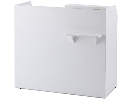 ●外寸法：幅１１００×奥行５９６（荷物台除く４７６）×高さ１０００ｍｍ●材質：天板・幕板・棚板・引出内部／低圧メラミン樹脂化粧木質ボード・ＰＶＣエッジ、側板／低圧メラミン樹脂化粧木質ボード・ペーパーコ