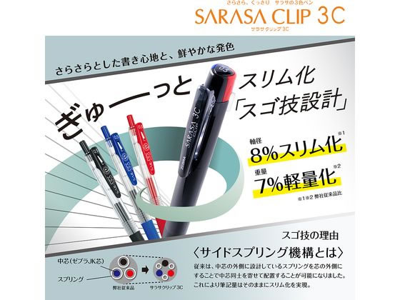 ゼブラ サラサクリップ 3C 0.4mm ミストブルー軸 J3JS5-MIBL 通販