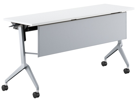 ●品番：ＦＬＦ−Ｋ１５０４ＭＰＳ−Ｓ１ＰＷ２●カラー／［天板］ホワイト［脚］フラットシルバー●外寸法／幅１５００×奥行４５０×高さ７２０ｍｍ●下肢空間寸法／幅１２８０×高さ６０２ｍｍ●棚寸法／幅１２３