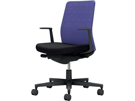 ●品番：Ｃ０３−Ｂ２１０Ｗ−ＢＢ６７ＥＸ１●カラー：本体／ブラック●カラー：座／ブラック、背／ディープパープル●ランバーサポート：なし●外寸法：幅７１０×奥行（脚部除く）５０５×高さ８８５〜９７５ｍｍ