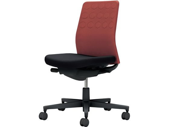 ●品番：Ｃ０３−Ｂ２００Ｗ−ＢＢ６ＡＧＸ１●カラー：本体／ブラック●カラー：座／ブラック、背／パーシアンレッド●ランバーサポート：なし●外寸法：幅７１０×奥行（脚部除く）５０５×高さ８８５〜９７５ｍｍ