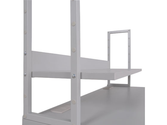 カグクロ デスク用上棚・机上ラック W1400専用 ホワイト KDW-147-UT