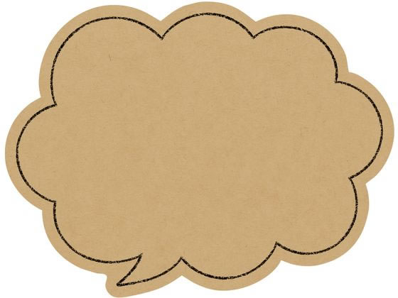 ササガワ 手書きPOP用カード 吹出し型 大 クラフト10枚 16-1761