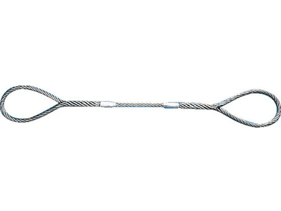●型番：GR-8S1.5●安全使用荷重2本垂直吊り（t）：0．99 ●全長（m）：1．5 ●スリング径（mm）：8 ●タイプ：A●JIS規格（JISG3525）●ロープ：炭素鋼 ●芯：麻芯 ●スリーブ