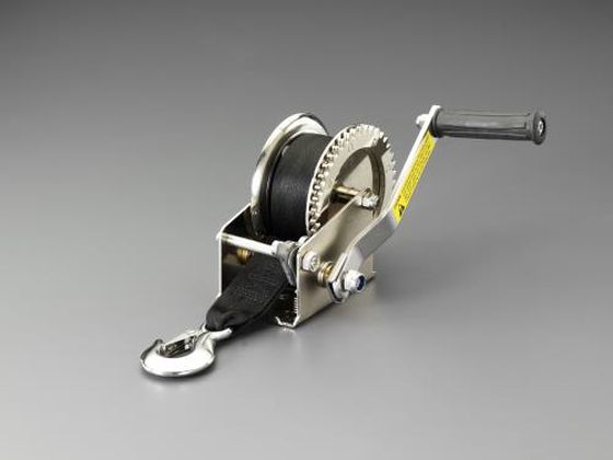 ●最大巻取長さ：５０．８ｍｍ×６ｍ●引張能力：５４０ｋｇ●ギア比：４：１●重量：３．４ｋｇ●付属品：ストラップ・フック付●材質：ステンレス●ストラップ材質：ブラックナイロン●ドラム幅：５１ｍｍ●正逆転