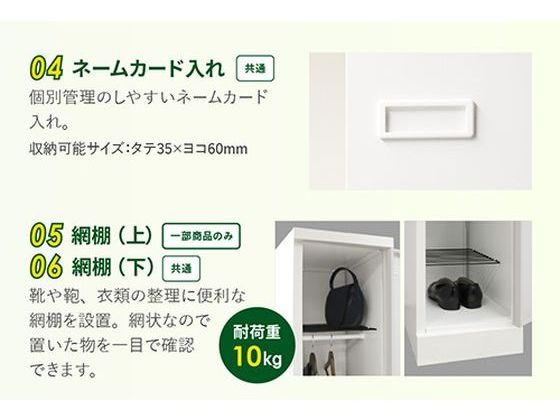 Netforce イーセンブリー ロッカー 4人用 スチール ダイヤル錠