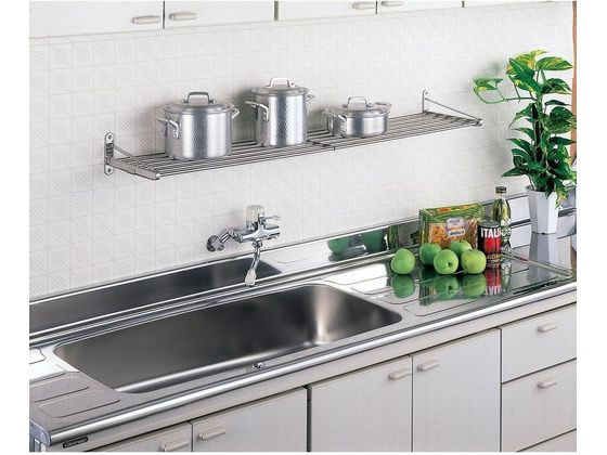 パイプ棚 1450x200x150 ステンレス製,棚,シェルフ,パイプ棚,幅約910mmx奥行約320mmx高