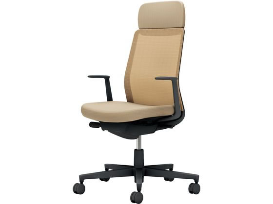 ●品番：Ｃ０３−Ｂ１１１Ｕ−Ｂ１ＫＹＫＸ１●カラー：本体／ブラック●カラー：座／ソフトベージュ、背／ソフトベージュ●ランバーサポート：なし●外寸法：幅７１０×奥行（脚部除く）５２０×高さ１０４５〜１１
