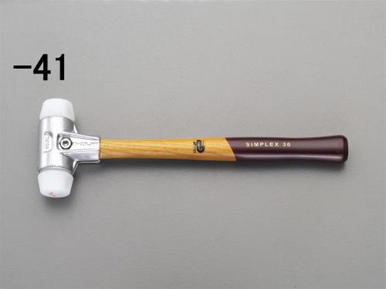 ●頭径：６０ｍｍ●頭長：１４５ｍｍ●全長：４０５ｍｍ●全重量：９３０ｇ●材質：頭：ナイロン、柄：木製、ホルダー：軽合金●硬さ：ハードヘッド●用途：自動車の組立、補修作業、鉄板作業、歯車の取り外し、建材