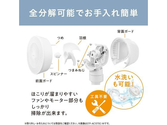 新品　アイリスオーヤマ　サーキュレーター 扇風機 DC AC ホワイト　全分解 アイリスオーヤマ サーキュレーター扇風機 18畳 首振り マイコン式 全
