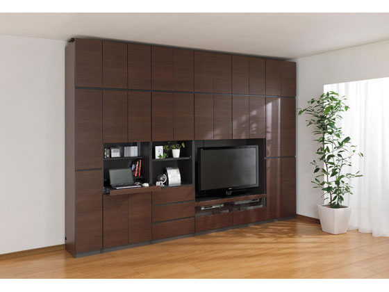 白井産業 壁面キャビネット ダークブラウン POR-1860SLDK 通販