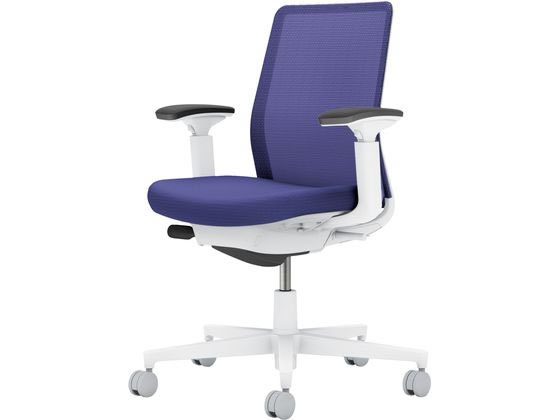 ●品番：Ｃ０３−Ｗ１３０Ｕ−Ｗ７Ｅ７ＥＸ１●カラー：本体／ホワイトグレー●カラー：座／ディープパープル、背／ディープパープル●ランバーサポート：なし●外寸法：幅７１０×奥行（脚部除く）４９０×高さ８８