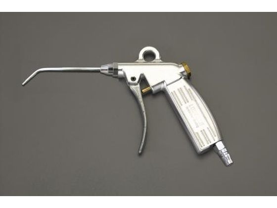 ●最高使用圧力：１．２ＭＰａ●１２０ｍｍ先曲ノズル仕様●ノズル穴径：２ｍｍ●ノズル取付ねじ：Ｍ１２×１．２５●ボディ材質：アルミ製●プラグ付●握り加減で流量調節がスムーズに行えます。●標準ノズル：ＥＡ