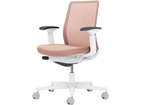 ●品番：Ｃ０３−Ｗ１３０Ｕ−Ｗ９Ｇ９ＧＸ１●カラー：本体／ホワイトグレー●カラー：座／アッシュピンク、背／アッシュピンク●ランバーサポート：なし●外寸法：幅７１０×奥行（脚部除く）４９０×高さ８８０〜