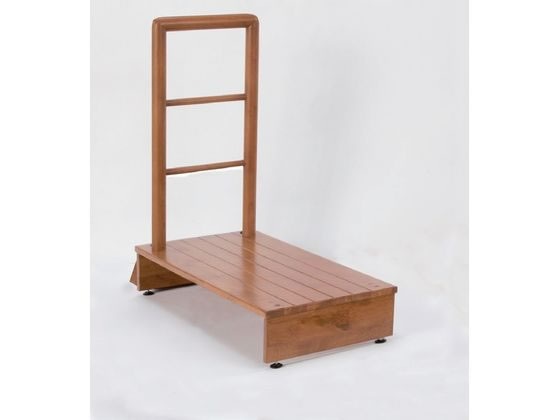 ●サイズ：（約）幅７０（支え１０ｃｍ含む）×奥行３５×高さ７５〜７６ｃｍ（踏み台高さ：１４．５〜１５．５ｃｍ）●重さ：（約）６ｋｇ●素材：本体：ＭＤＦ（転写プリント）、手すり：天然木（ラバーウッド）、