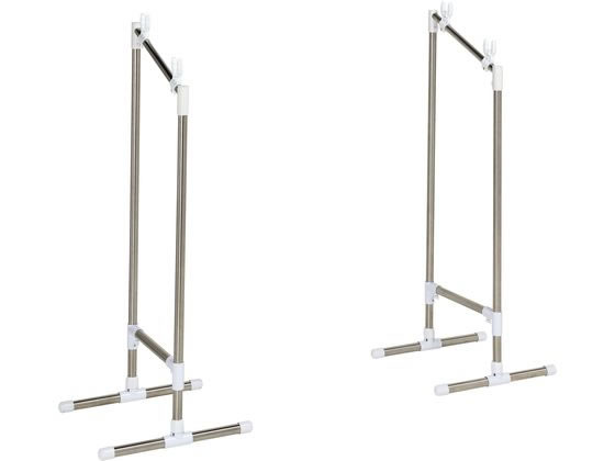 ●サイズ：使用時／幅約５０×奥行約４５×高さ約１３２ｃｍ（片側サイズ）、収納時／幅約６０×奥行約７×高さ約１３２ｃｍ（片側サイズ）●重量：約３．８ｋｇ●材質：ステンレス巻きスチールパイプ直径約２９．４