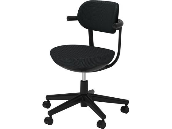 ●品番：Ｃ０７−Ｂ１１ＣＵ−ＢＫＥ６Ｅ６１●背クッション・スタンダードタイプ●カラー：本体・脚／ブラック、背・座／ブラック●外寸法：幅６６０×奥行５５０×高さ７６０〜８５０ｍｍ●座面寸法：幅４８０×奥