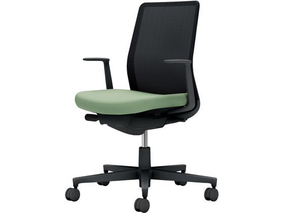 ●品番：Ｃ０３−Ｂ１１０Ｕ−Ｂ２ＨＥ６Ｘ１●カラー：本体／ブラック●カラー：座／パウダーミント、背／ブラック●ランバーサポート：なし●外寸法：幅７１０×奥行（脚部除く）４９０×高さ８８０〜９７０ｍｍ●