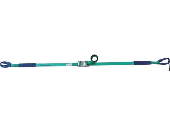 ●型番：R3I13●最大使用荷重（t）：0．67 ●色：グリーン ●ベルト長さ（m）巻取側：3 ●ベルト長さ（m）固定側：1 ●ベルト寸法（mm）幅×厚さ：35×1．8●ラチェットバックル式 ●しぼり