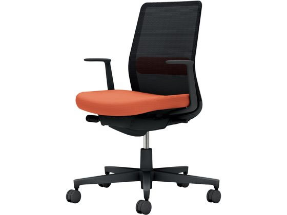 ●品番：Ｃ０３−Ｂ１１２Ｕ−Ｂ０ＴＥ６０Ｔ１●カラー：本体／ブラック●カラー：座／ソフトテラコッタ、背／ブラック●ランバーサポート：あり●外寸法：幅７１０×奥行（脚部除く）４９０×高さ８８０〜９７０ｍ