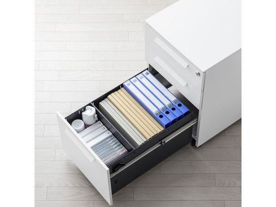 サンワサプライ キャビネット 3段タイプ ホワイト SNW-106W 通販